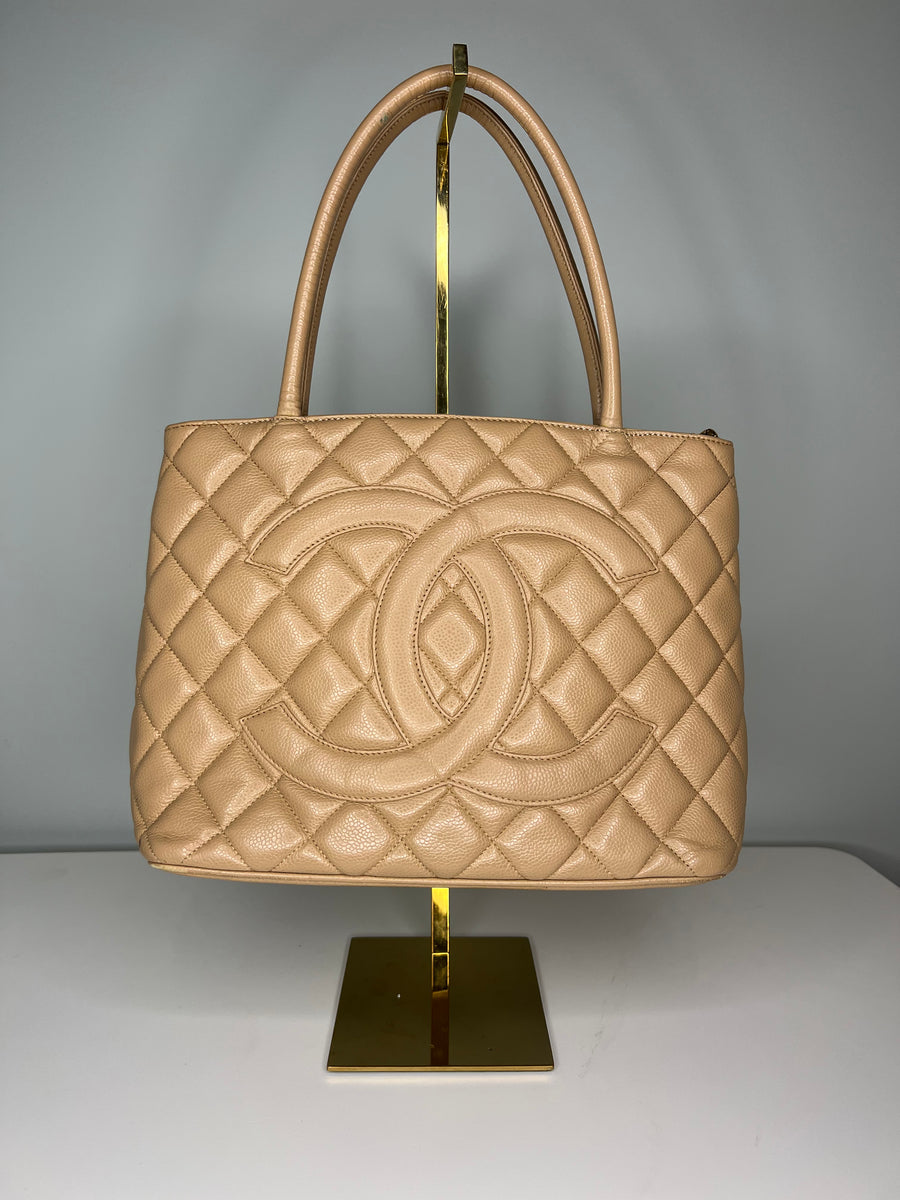 CHANEL, Bags, Chanel Medallion Tote Quilted Caviar Leather
