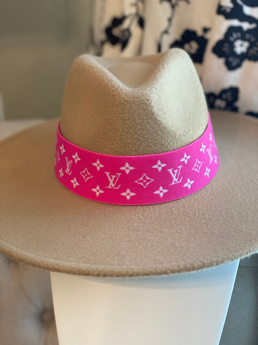 Inspired Pink w/ round LV emblem Hat Band – The DJF