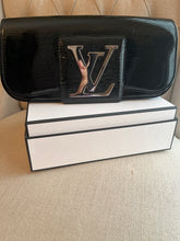 Load image into Gallery viewer, Black  Pre-Loved LV Clutch w chain