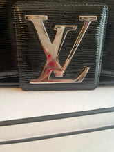 Load image into Gallery viewer, Black  Pre-Loved LV Clutch w chain