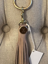 Load image into Gallery viewer, LV Leather Tassel Keyring small brown