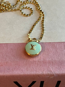 Repurposed Jenny Necklace Mint