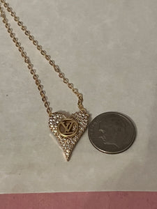 Repurposed Small Heart Ava Necklace