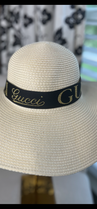 Black GG gold Metallic Hatband