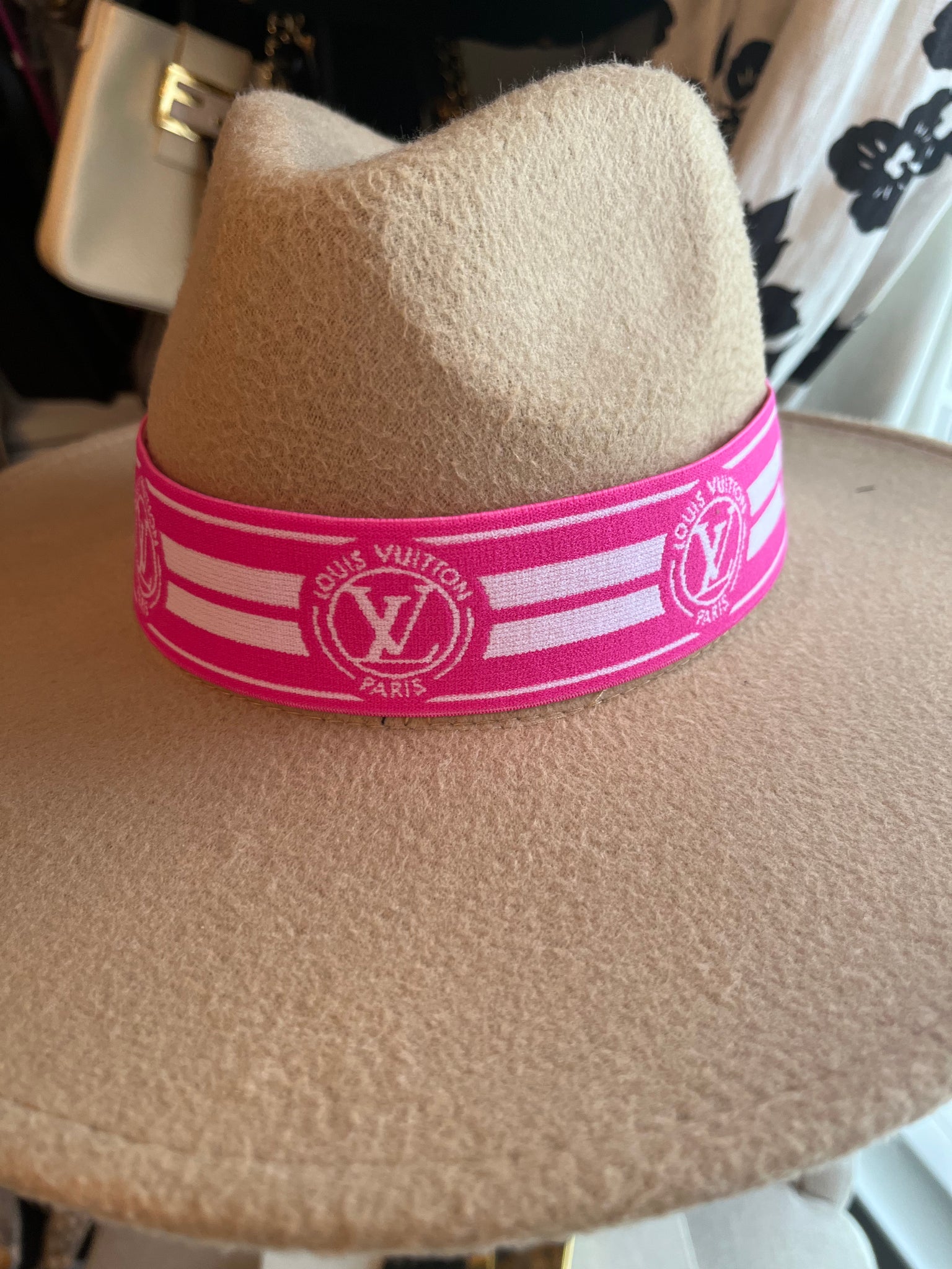 LV hat band- Brown