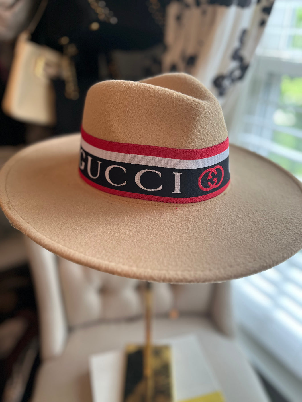 Inspired Red /black GG Hat Band