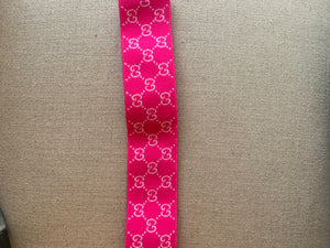 Pink and White GG Hat Band