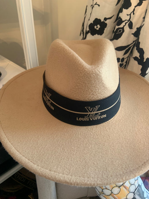 Black and Brown LV Hat Band