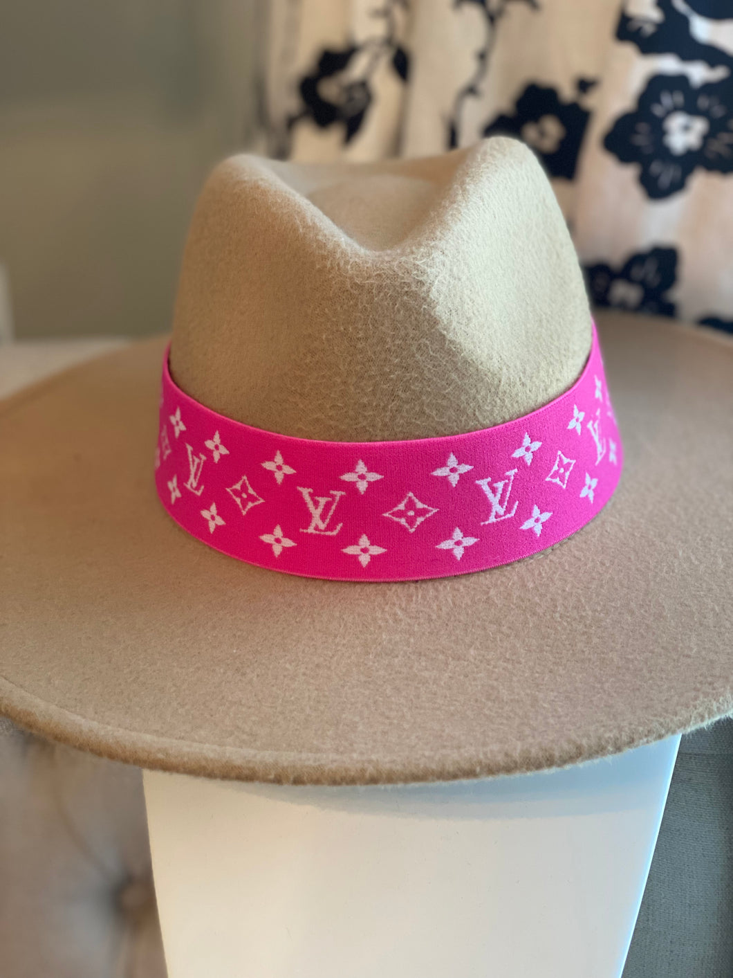 Hot Pink LV Hatband